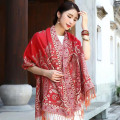 top seller women fashion 180*70 winter fall autumn Jacquard weave patterns cotton scarf paisley fake pashmina shawls